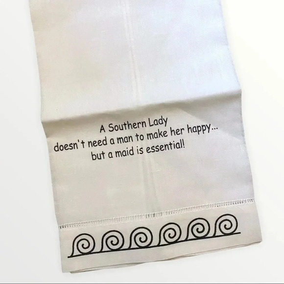 Southern Lady Man and Maid Hand Towel Kitchen Linen NWOT - Picture 3 of 8